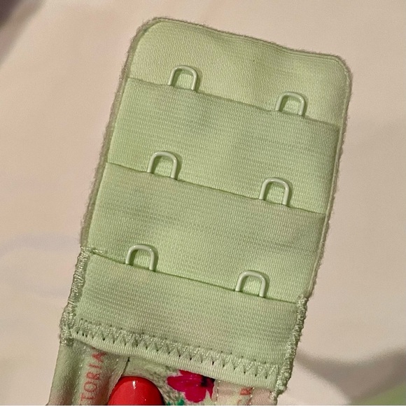 Victorias Secret 34 DD Bra Mint Green Floral Print T Shirt Lightly Lined Demi - Picture 7 of 9